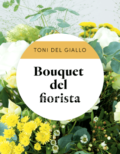 Bouquet del fiorista  tonalità del giallo