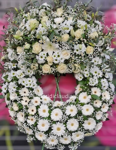 Corona Funebre Tonalità del Bianco.