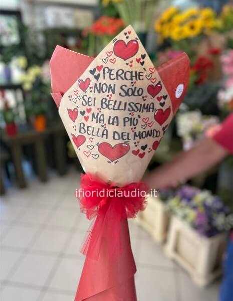 Mazzo di rose Con Dedica 
